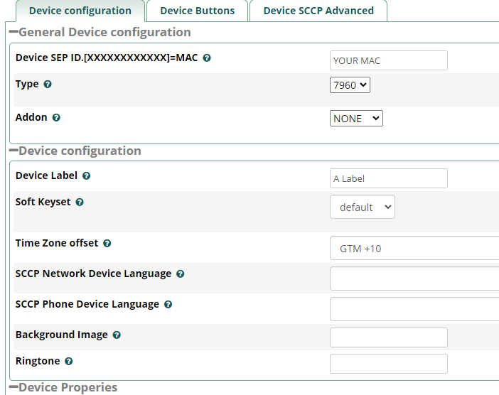 Configuring Device